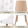 Artiss Dining Chairs Set of 4 White PU Leather