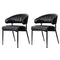 Artiss Dining Chairs Set of 2 Leather Armchair Black