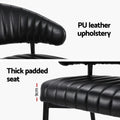 Artiss Dining Chairs Set of 2 Leather Armchair Black