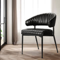Artiss Dining Chairs Set of 2 Leather Armchair Black
