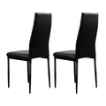 Artiss Dining Chairs Set of 4 Leather Black Tufted
