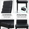 Artiss Dining Chairs Set of 4 Leather Black Tufted