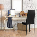 Artiss Dining Chairs Set of 4 Leather Black Tufted
