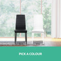 Artiss Dining Chairs Set of 4 Leather Black Tufted