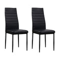 Artiss Dining Chairs Set of 4 Leather Black Tufted