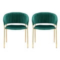 Artiss Dining Chairs Set of 2 Velvet Green Armchair