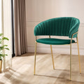 Artiss Dining Chairs Set of 2 Velvet Green Armchair