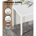 Artiss Dining Set 5 Piece White Table 4 Chairs Kitchen Furniture