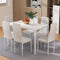Artiss Dining Set 6 Chairs Table White 7 Piece Wooden Seat