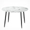 Artiss Dining Table Round Marble Effect 110cm