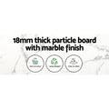 Artiss Dining Table Round Marble Effect 110cm