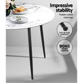 Artiss Dining Table Round Marble Effect 110cm