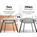 Artiss Dining Table Round Marble Effect 110cm
