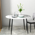 Artiss Dining Table Round Marble Effect 110cm