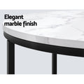 Artiss Round Marble Effect Coffee Table 70cm