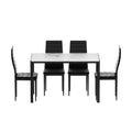 Artiss Dining Table and 4 Chairs Set Marble Effect