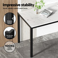 Artiss Dining Table and 4 Chairs Set Marble Effect