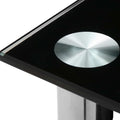 Artiss Console Table Tempered Glass Black 80cm