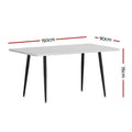 Artiss Dining Table 1.5M Marble Effect