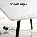 Artiss Dining Table 1.5M Marble Effect