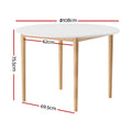 Artiss Round Dining Table White 108cm Diameter Demi