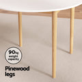 Artiss Round Dining Table White 108cm Diameter Demi