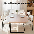 Artiss 2M Extendable Dining Table Natural Wood Kitchen Cafe