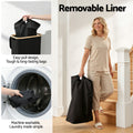 Artiss Laundry Basket Removable Bag Foldable Black
