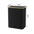 Artiss 2 Section Laundry Basket Removable Bags Foldable Black