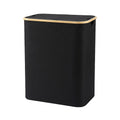 Artiss 2 Section Laundry Basket Removable Bags Foldable Black