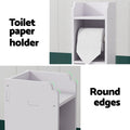 Artiss 3 Tier Bathroom Cabinet Toilet Roll Holder Floor Storage