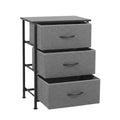 Artiss 3 Drawer Chest Storage Dresser Tallboy Grey