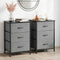Artiss Chest of Drawers 3 Drawer Tallboy Grey Storage Dresser x2