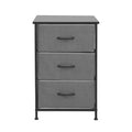 Artiss Chest of Drawers 3 Drawer Tallboy Grey Storage Dresser x2