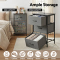 Artiss Chest of Drawers 3 Drawer Tallboy Grey Storage Dresser x2