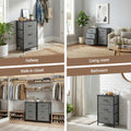 Artiss Chest of Drawers 3 Drawer Tallboy Grey Storage Dresser x2