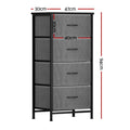Artiss 4 Drawer Chest Storage Dresser Tallboy Grey
