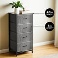 Artiss 4 Drawer Chest Storage Dresser Tallboy Grey