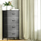 Artiss 4 Drawer Chest Storage Dresser Tallboy Grey