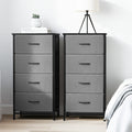 Artiss Chest of 4 Drawers Tallboy Storage Dresser Grey x2