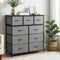 Artiss 9 Drawer Chest Storage Dresser Tallboy Dark Grey