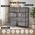 Artiss 9 Drawer Chest Storage Dresser Tallboy Dark Grey