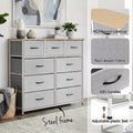 Artiss 9 Drawer Chest Storage Dresser Tallboy Light Grey