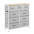 Artiss 9 Drawer Chest Storage Dresser Tallboy Light Grey
