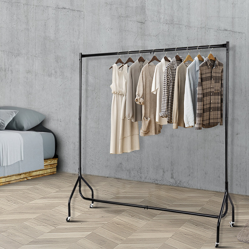 Artiss Clothes Rack Airer 6FT Rail Wheels Coat Stand
