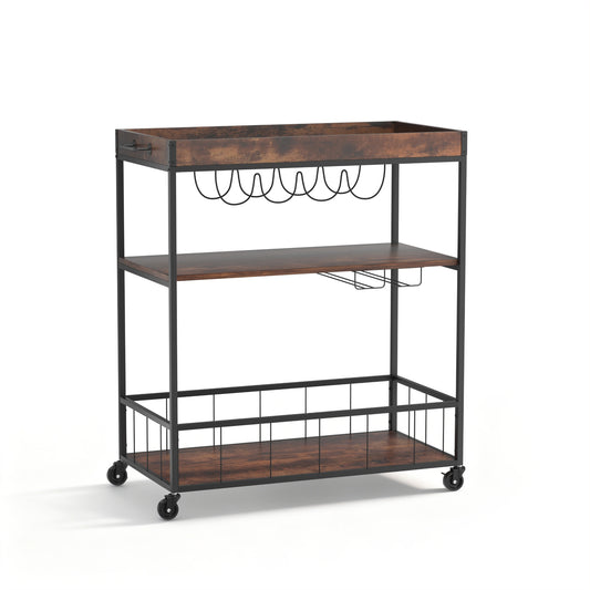 Artiss Kitchen Island Rolling Serving Cart Trolley