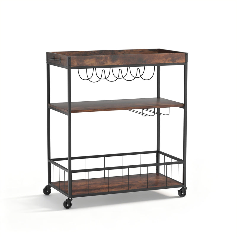 Artiss Kitchen Island Rolling Serving Cart Trolley