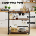 Artiss Kitchen Island Rolling Serving Cart Trolley