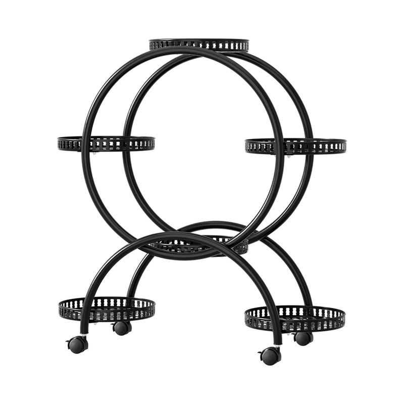 Artiss 6 Tier Plant Stand Metal Flower Pot Rack Wheels