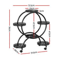Artiss 6 Tier Plant Stand Metal Flower Pot Rack Wheels